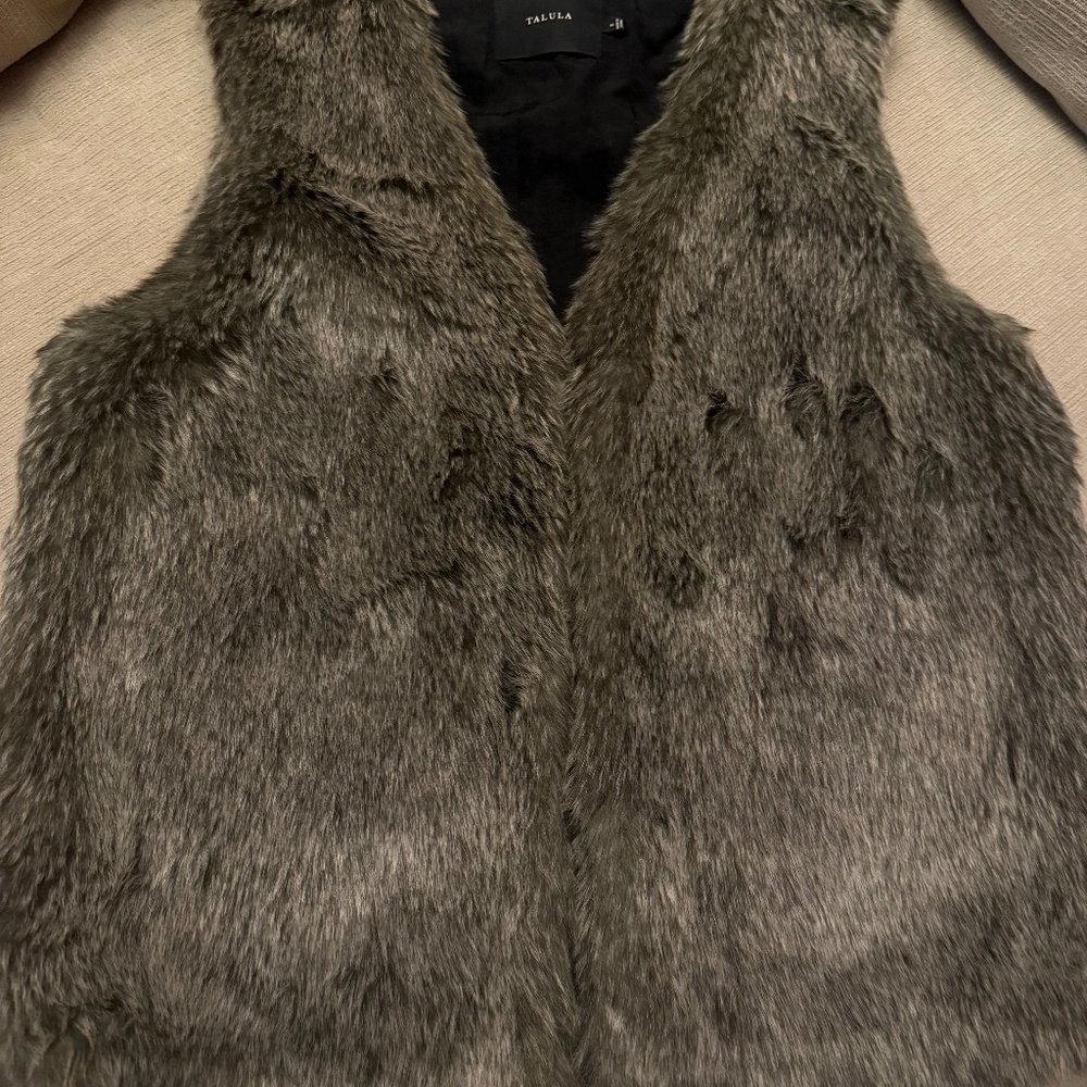 Woman’s Faux Fur Vest by Talula - Sz Small - Brown